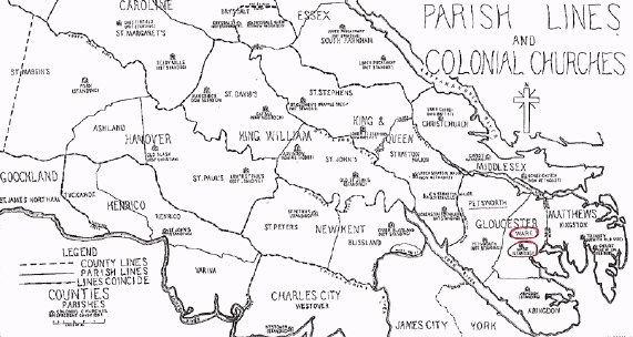 Parish Lines of Colonial Churches
